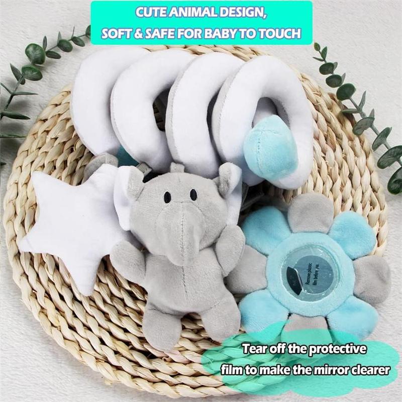 Baby Bed & Pushchair Hanging Toy, Cute Animal Design Hanging Spiral Toy for Christmas Gift, Baby Bed Bumper Pendant, Newborn Teether Toy, Infant to Toddler Toys 2