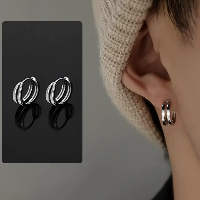 Bông Tai Thả Màu Bạc Sterling, Oneis925, Dành Cho Nam Và Nữ, Thời Trang Mới, Một Cặp Độc Đáo, Phong Cách Người Nổi Tiếng Trên Internet, Hip Hop Và Ngầu 0