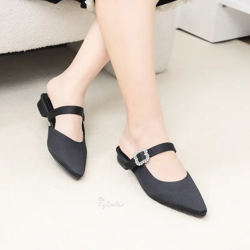 Dép sục nữ khóa vuông trendy , sục mũi nhọn - THENYSMILE - JICKI 8