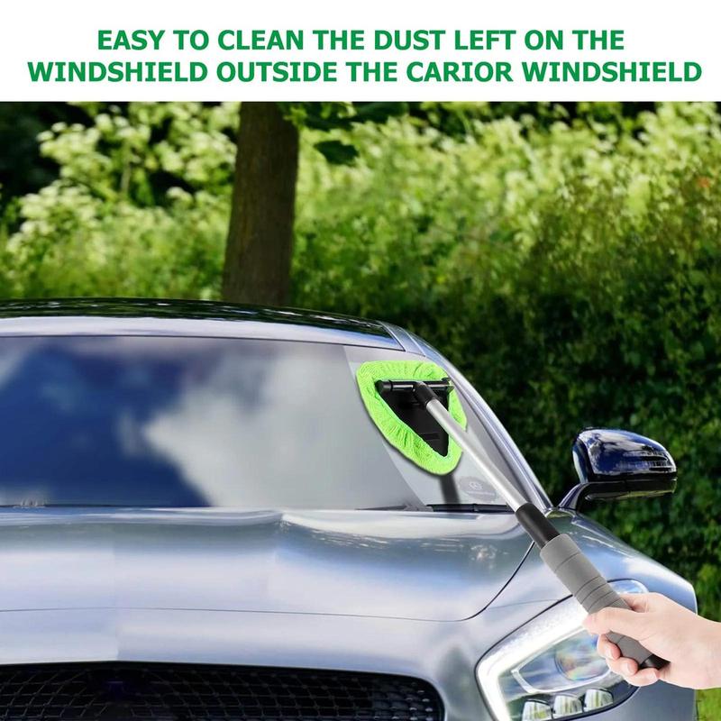 Car Window Cleaning Brush, Long Handle Windshield Wiper, Car Glass Wash Tool 3