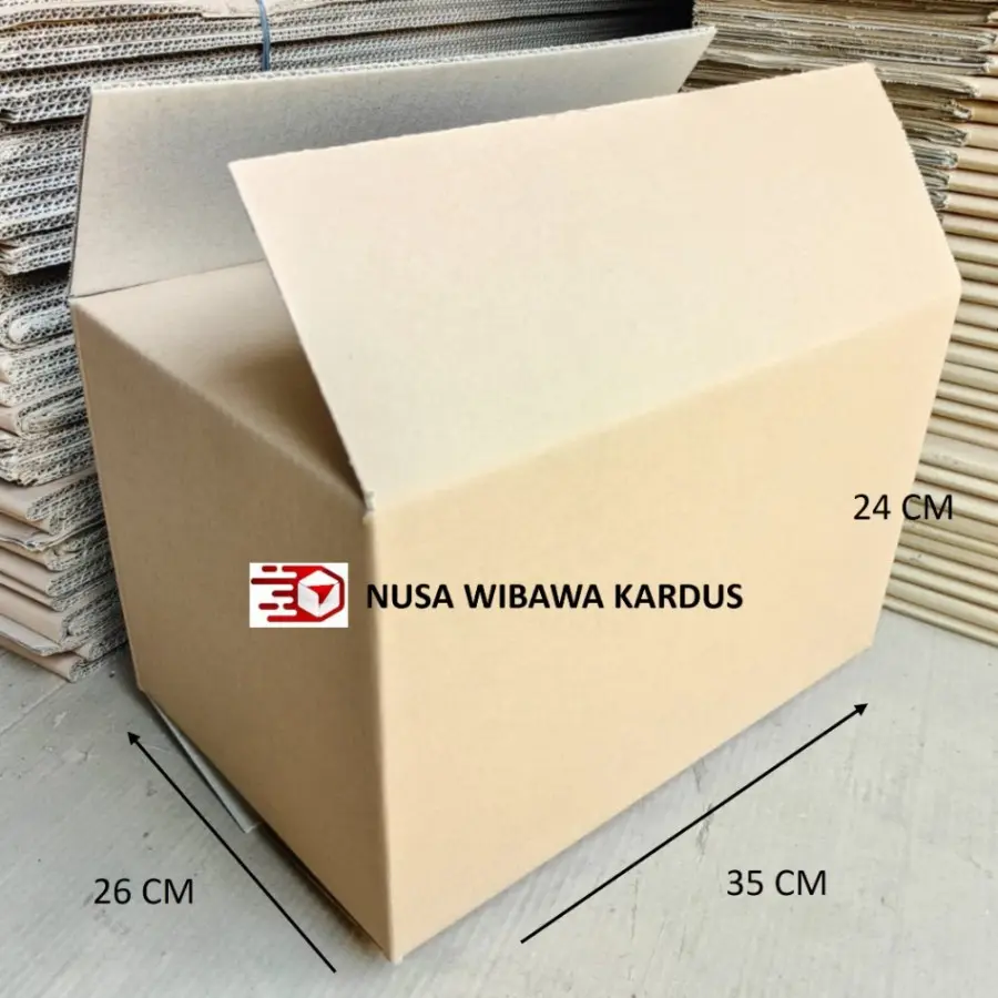 kardus box packing polos 35x26x24 cm