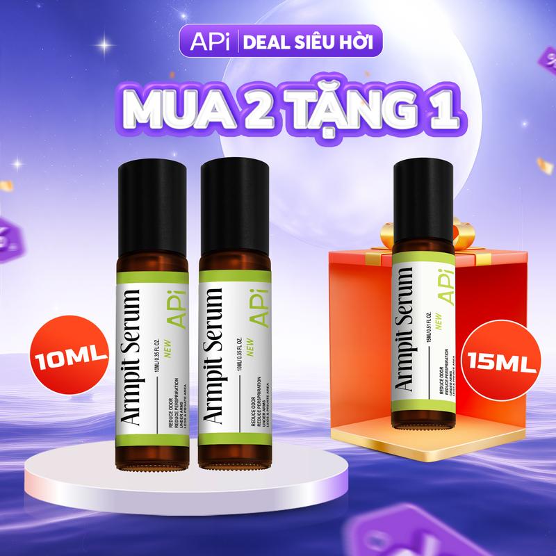 [MUA 2 TẶNG 1] Serum khử mùi APi hỗ trợ khử mùi nách, ngăn tiết mồ hôi và giúp giữ cho vùng da dưới cánh tay khô thoáng, serum nách APi hỗ trợ dưỡng trắng 10ml - K1