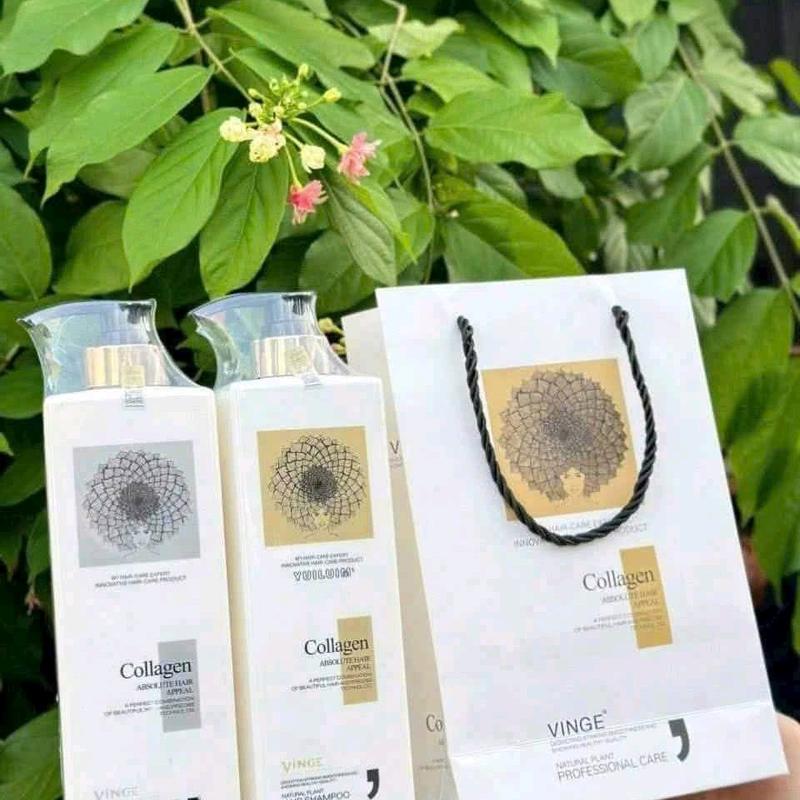 CẶP DẦU GỘI VINGE COLLAGEN - CẶP GỘI + XẢ 2000ml
