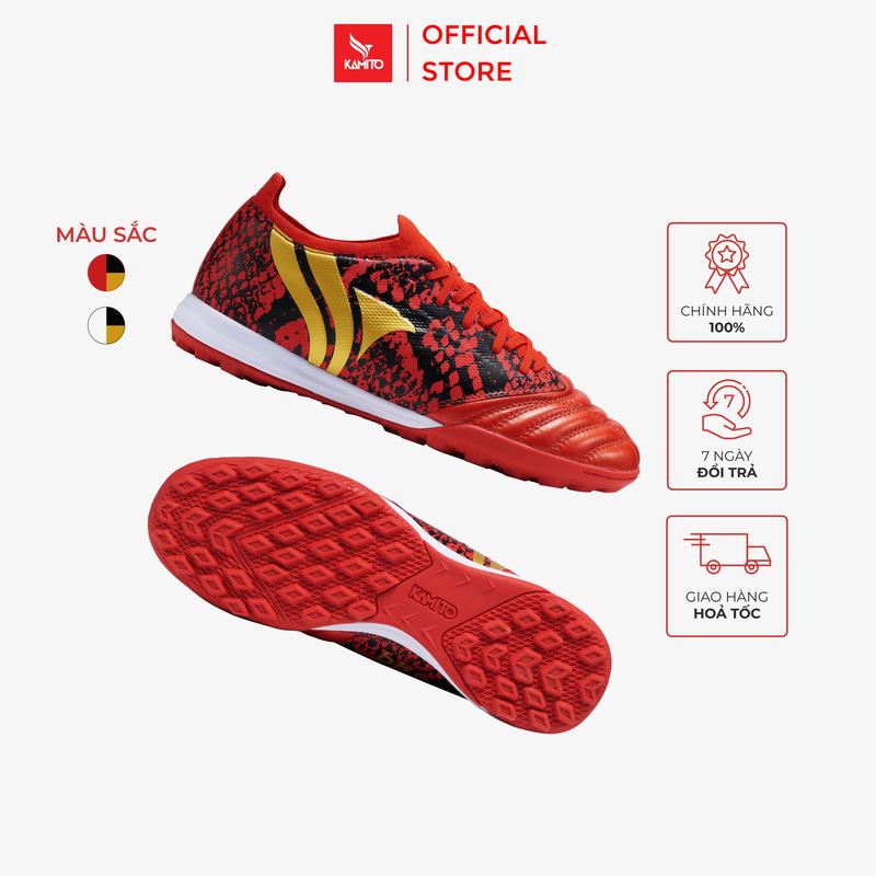 Giày bóng đá sân cỏ nhân tạo da thật Kamito President, da Kangaroo thượng hạng, lưỡi gà liền, giảm chấn Sport Đá Banh Giày Thể Thao Sneaker Tập Thể Dục