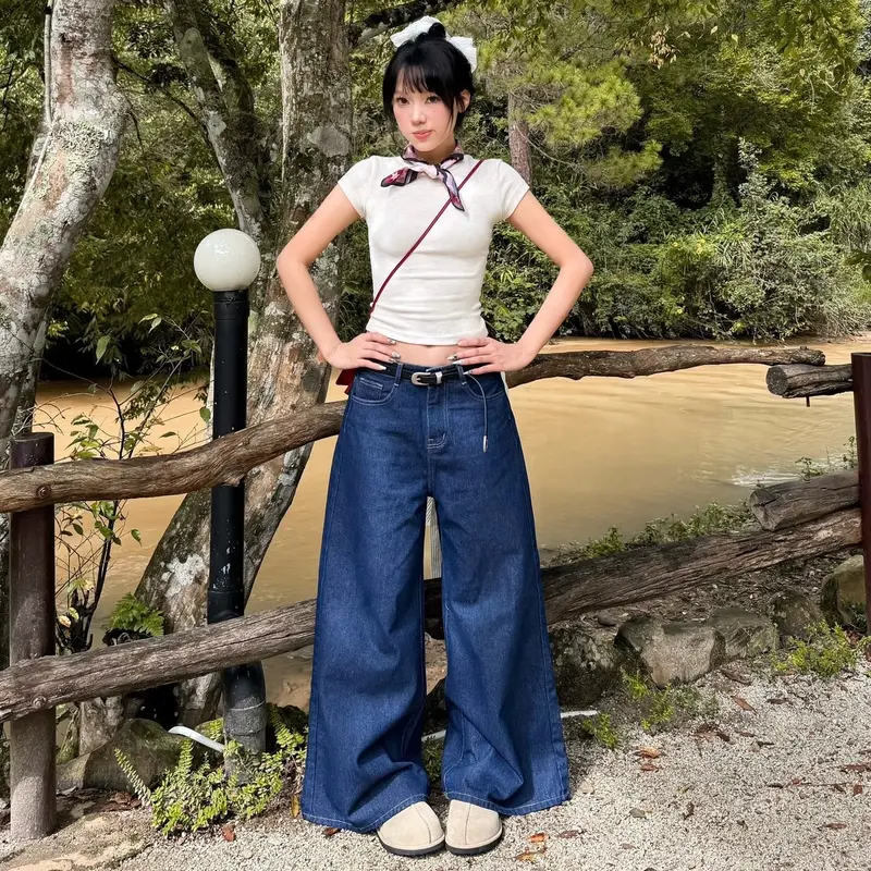 Calem Club - Quần Jeans Ống Rộng Ver 2 WIDE LEG tôn dáng cạp cao form unisex nam nữ 4