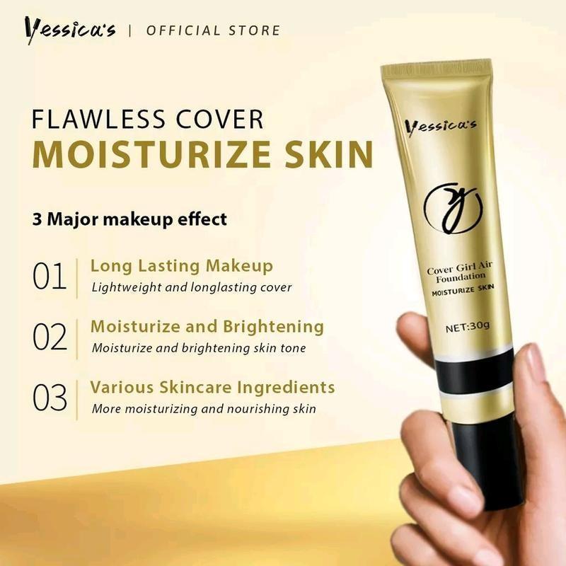 [COD] Yessica Waterproof Foundation Cover Girl Air Moisturize skin 30gr Wajah Concealer cream kelly Acne Prone Amino Acid 2