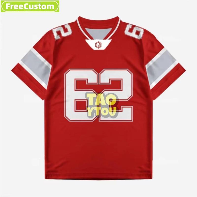 [Free custom name & number] 2025 NFL jersey shirt T shirt premium outdoor sport short sleeves men's quick dry full sublimation microfiber team jersey unisex free custom name 5