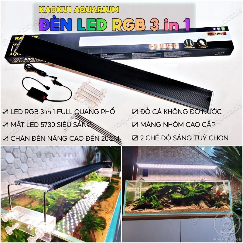 Đèn LED Máng Nhôm RGB 3 in 1 Siêu Sáng - Đỏ Cá Không Đỏ Nước | LED KaoKui Aquarium Cho Hồ Cá Thuỷ Sinh