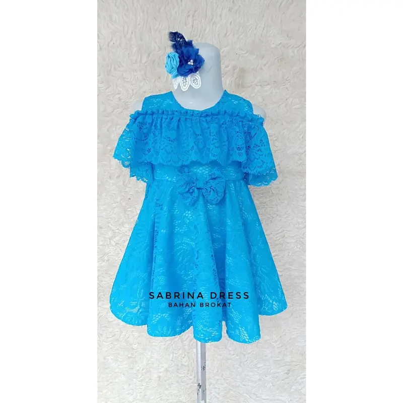 Dress Sabrina brokat | Dress anak | Dress dewasa | Dress cantik | Dress kekinian | Dress murah |  Dress couple | dress brokat | dress tile | baju pesta 1