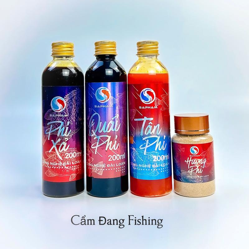 Bộ Hương Liệu Câu Cá Rô - Combo Rô phi 4 lọ - Phi Xả - Hương Phi - Tân Phi - Quái Phi - Cẩm Đang Fishing