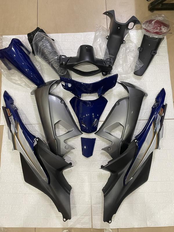 Dàn Áo Wave S100 Hàng Cao Cấp 3 màu-Bộ Vỏ Xe Wave Rs100 Kèm Tem 3 Lớp-Dàn Áo Wave 50cc Nhãn Dán Decal