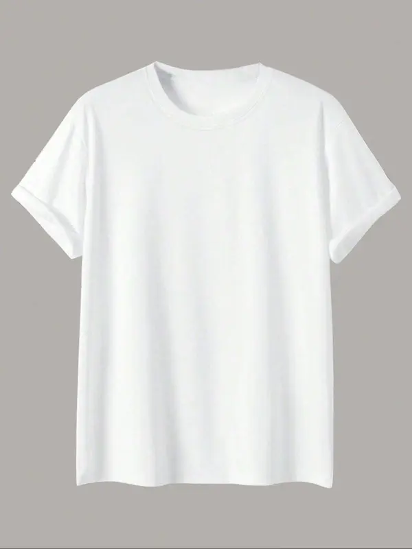 Men's Floral & Letter Print Short Sleeve Tee, Regular Fit Casual Round Neck T-Shirt for Summer, Streetwear Top for Men 1