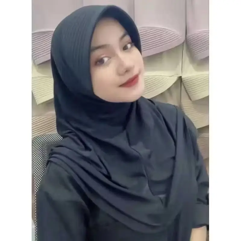jilbab sport pet tebal / bergo sport pet tebal / jilbab instan / hijab bergo pet tebal Cantik Lembut Nyaman Pad Spandex Muslim Kerudung 4