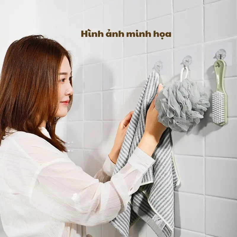 (Giao Ngẫu Nhiên) Móc Dán Tường Siêu Dính Chịu Lực Tốt Móc Treo Tường 1