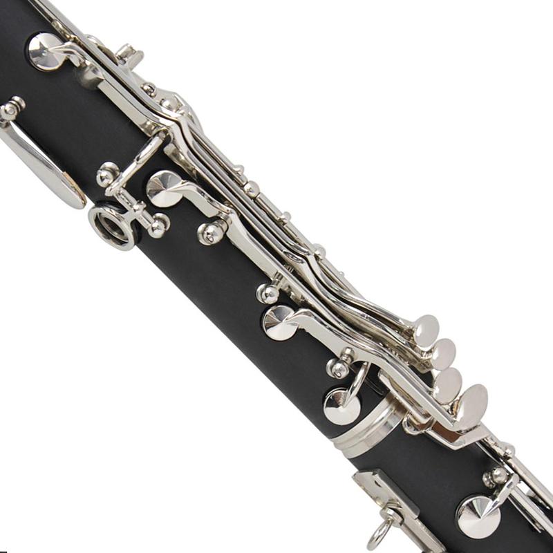 17 Key B Flat Clarinet, 1 Set Black & Silver Clarinet with Accessories, Woodwind Instrument for Beginners & Students, Musical Instruments & Accessories 6