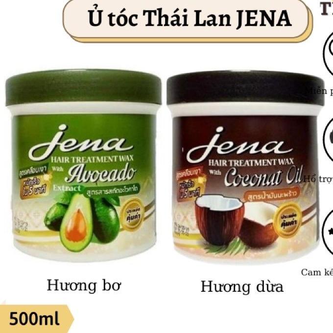 Jena Kem Ủ Tóc Treatment Wax 500ml Dưỡng Ẩm Vitamin C E Protein Giúp Phục Hồi Tóc Hư Hỏng Bơ & Dừa