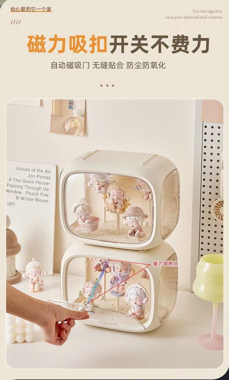 Product Introduction of Blind Box Figurine Storage Box with Light Desktop Display Stand Acrylic Cartoon Plastic Space Capsule 3