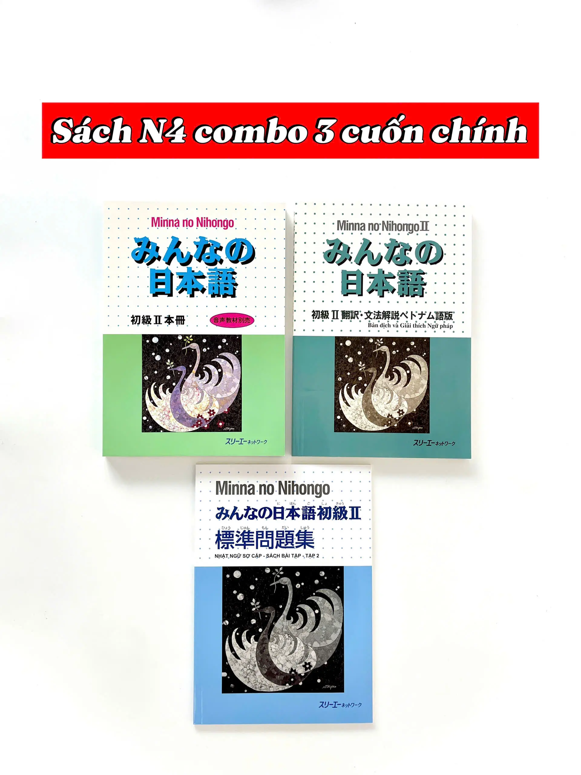 Sách - Combo Minna No Nihongo 2 - Giáo trình Sơ Cấp 2 Trình độ N4 ( Bộ 3 Cuốn Cơ Bản )