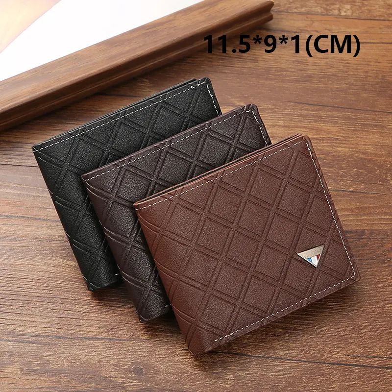 Ví Nam Mới Ví Ngắn Ví Mỏng Mềm Có Thể Điều Chỉnh Nhiều Vị Trí Kẻ Sọc Thường Ngày Thời Trang Trẻ Trung Cho Nam ví đựng tiền Xu 0