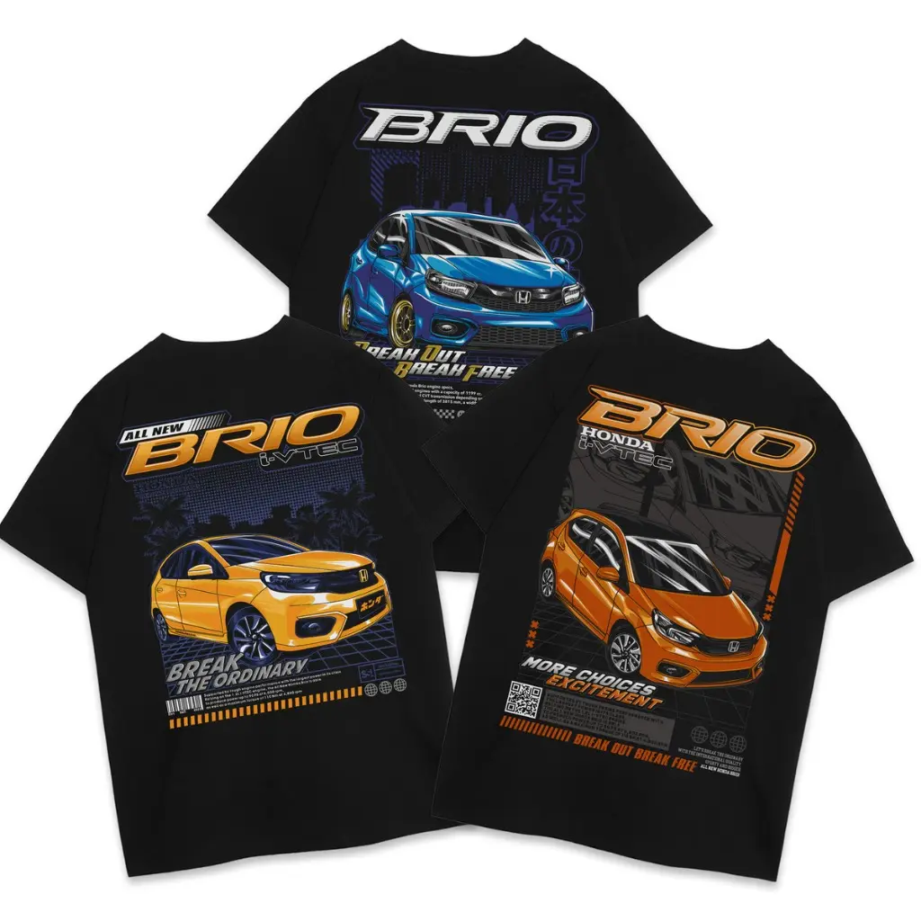 KAOS BRIO - KAOS SABLON MOTIF - CAR SERIES