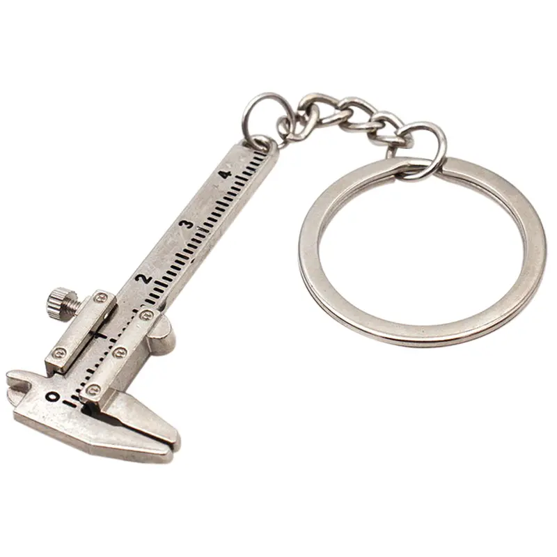 Dây chuyền chìa khóa thước kẹp Vernier, Kích thước nhỏ, Chính xác di chuyển, Có thể bỏ túi, Bao gồm móc khóa 0