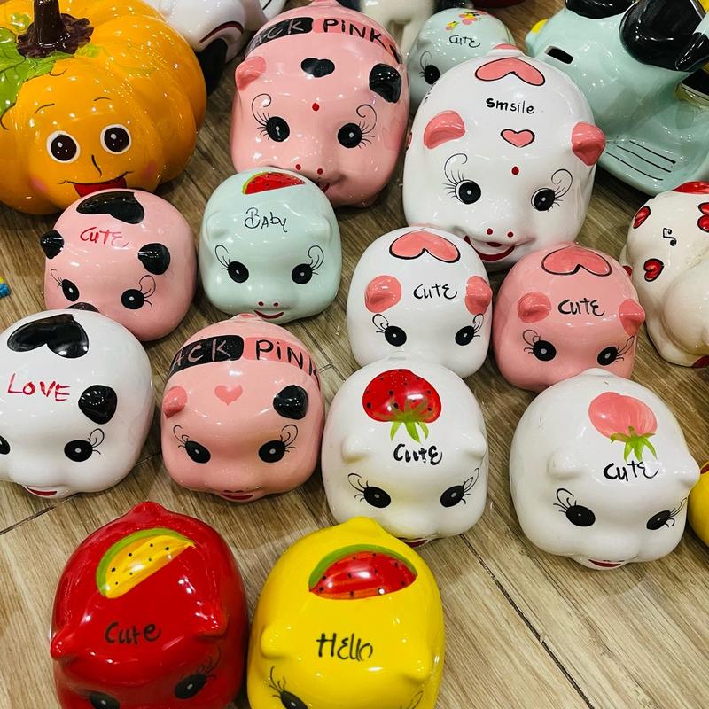 Heo đất mini đựng nhẫn vàng + tiền Ống Tiết Kiệm Ống Heo Đựng Tiền