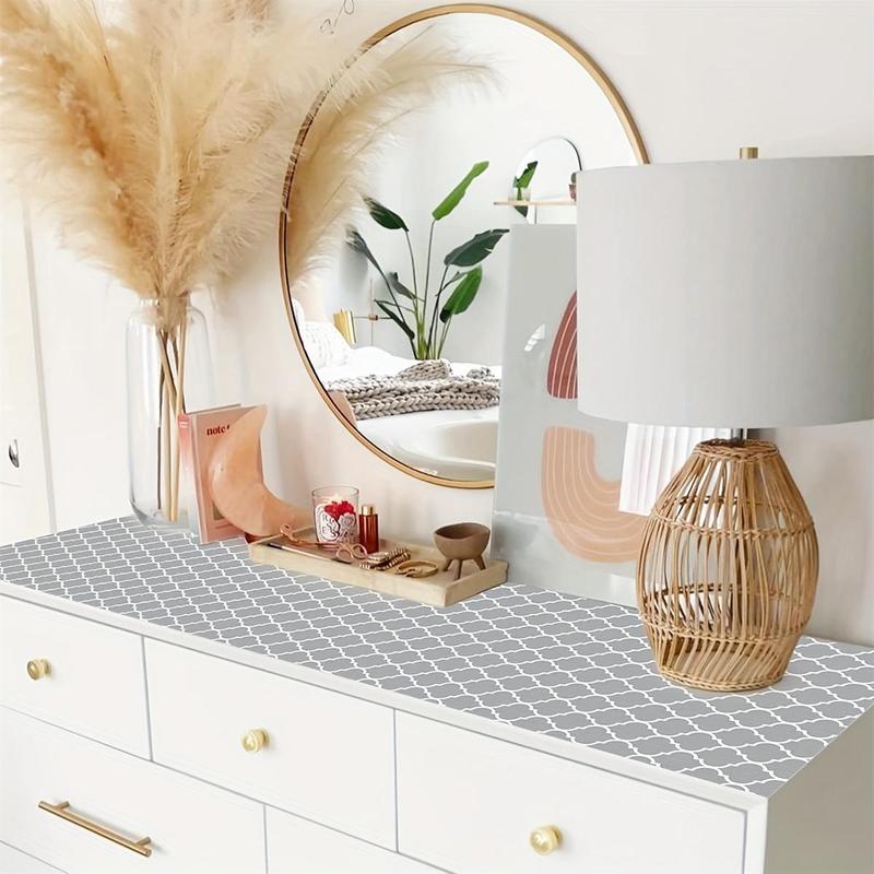Non Adhesive Shelf Liner, 1 Roll Waterproof & Durable Fridge Table Place Mat, Drawer Liners for Kitchen, Cabinet, Drawer Liner 5