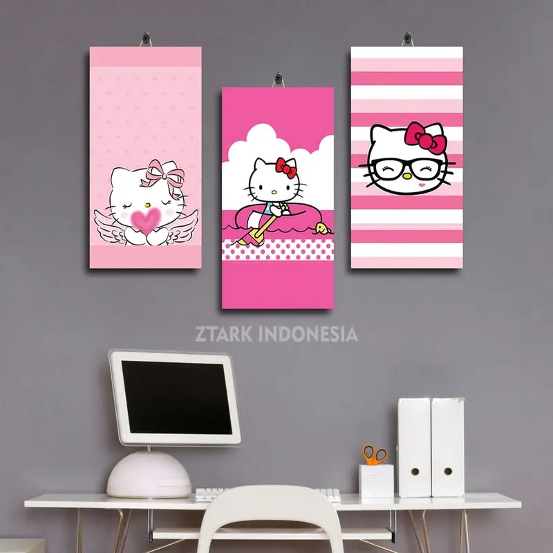 61-80 PAJANGAN KAMAR ANAK KARTUN HELLO KITTY AND FRIENDS 15X30 QHECV/WQZ8T/ PAJANGAN RUANG GAMING HELLO KITTY WALLPAPER / DEKORASI ANAK / PAJANGAN DINDING ALLAH / FOTO DEKORASI RUANG TAMU / WALL DECOR AESTHETIC ART / PAJANGAN DINDING 2