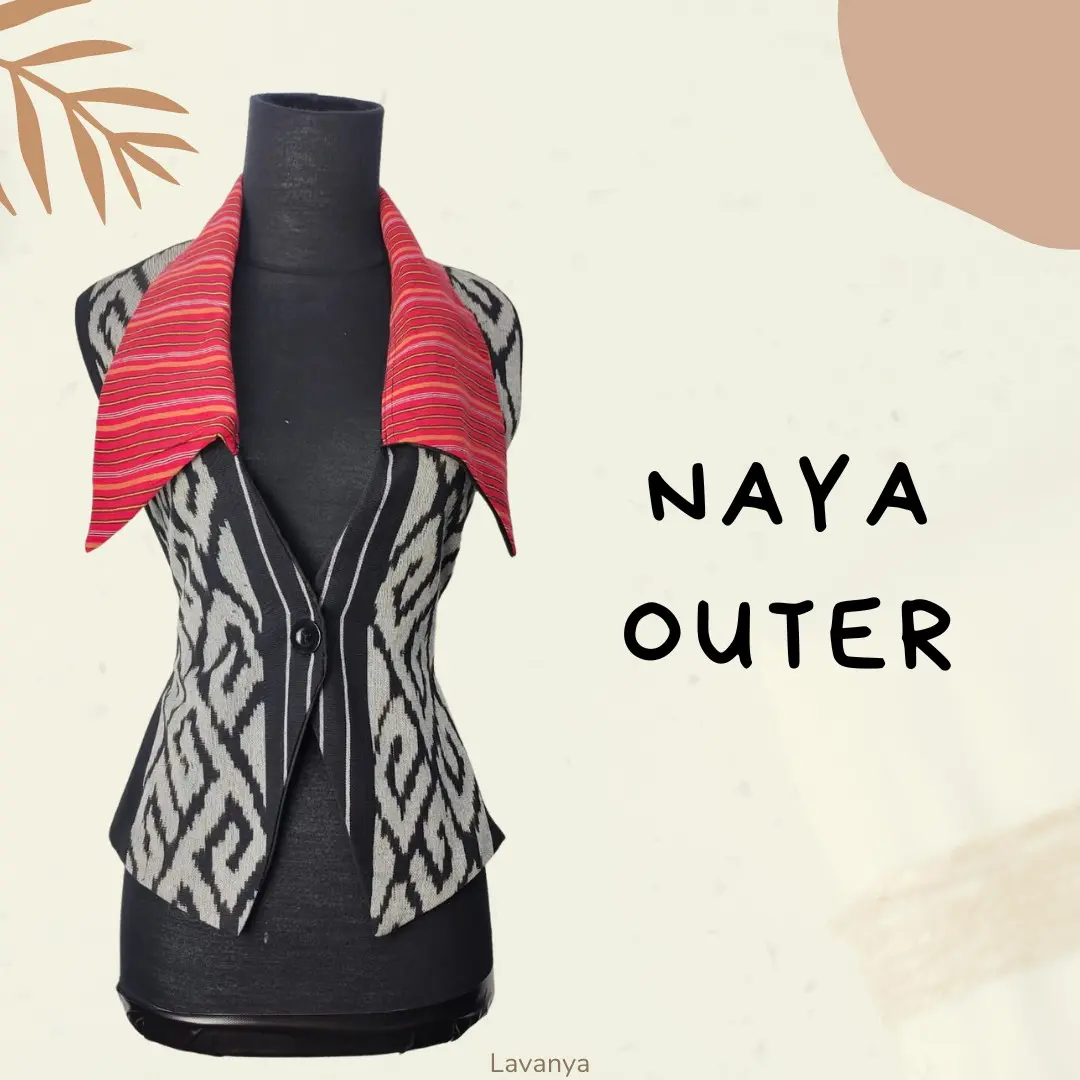 Dress Outer / Blazer Batik / Dress outer Lurik Lavanya - Naya Outer - Atasan Wanita