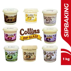 Collins Dip Glaze 1 kg Topping Kue Donut Pisang