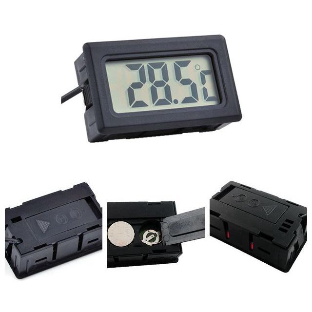 Digital Thermometer LCD Display Mini Aquarium Fish Tank With Cable Kabel Termometer ukur Pengukur Temperatur Suhu Ruang Air MURAH 2