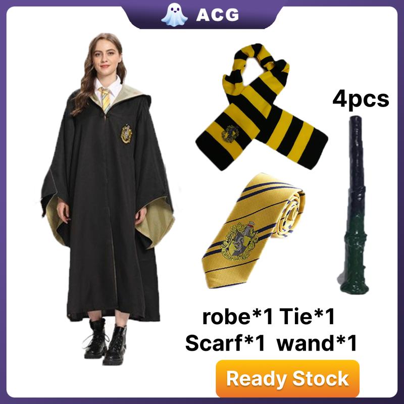 4PCS Magic Robe Harry Potter Costume For Kids Boys Book Character ...