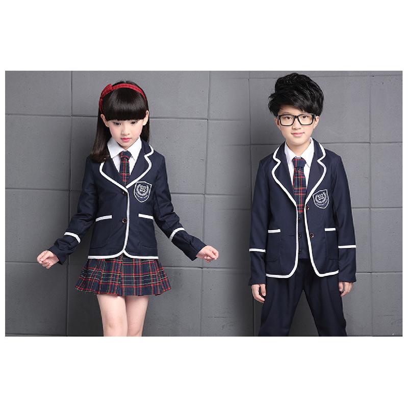 Product Introduction of Children's Spring and Autumn Elementary School Uniform Set College Style Class Uniform Boys and Girls Kindergarten Uniform Graduation 13
