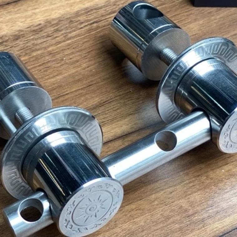 Bộ Đấm Truỳ Inox 304, Bộ Khoá Đấm Cửa Inox, Then Cài Cửa Hoạ Tiết Ngôi Sao