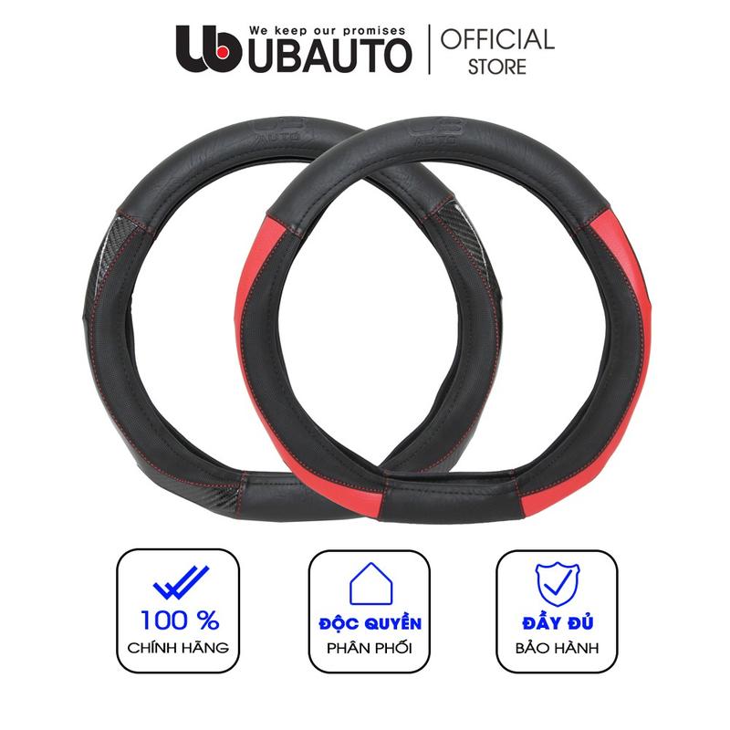 Bọc vô lăng ô tô đẹp cao cấp UBAUTO Hàn Quốc da nhân tạo giá tốt phù hợp các dòng xe có vô lăng 37-38cm 1