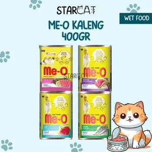 Me-O Kaleng 400gr Makanan Basah Kucing Meo Can Wet Food Adult Kitten