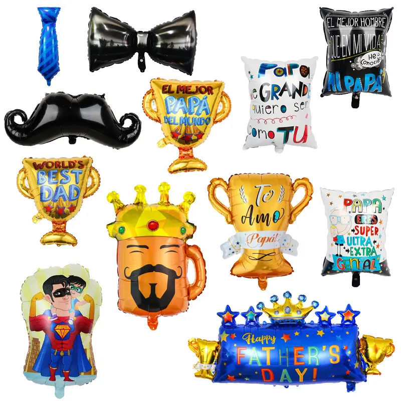 Black bow tie aluminum film balloon tie Happy Father's Day balloon party decoration balloon