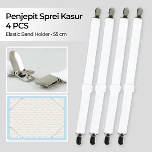 HILIFE Penjepit Clip Sprei Kasur Elastic Band Holder 4 PCS - 200TC Besi