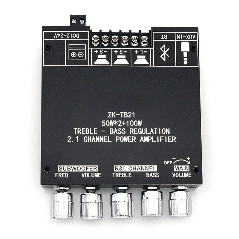 ZK-TB21 TPA3116D2 Bluetooth 5.0 Penguat Subwoofer Papan 50WX2 + 100W 2.1 Channel Power Audio Penguat Suara Stereo Papan 1