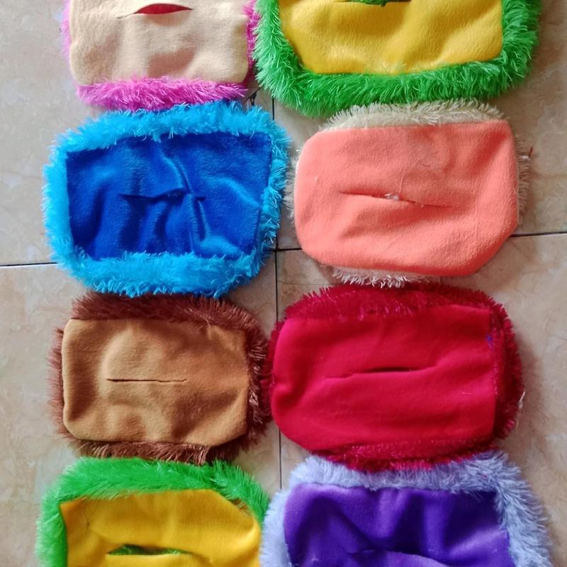 Tempat Tisu Bulu Kombinasi Velboa Untuk Ruang Tamu 1