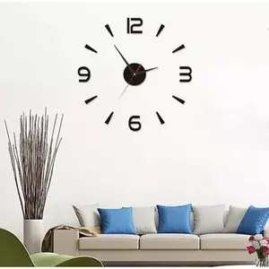 Jam Dinding Sticker Tempel DIY 3D Analog - Giant Modern Clock Premium