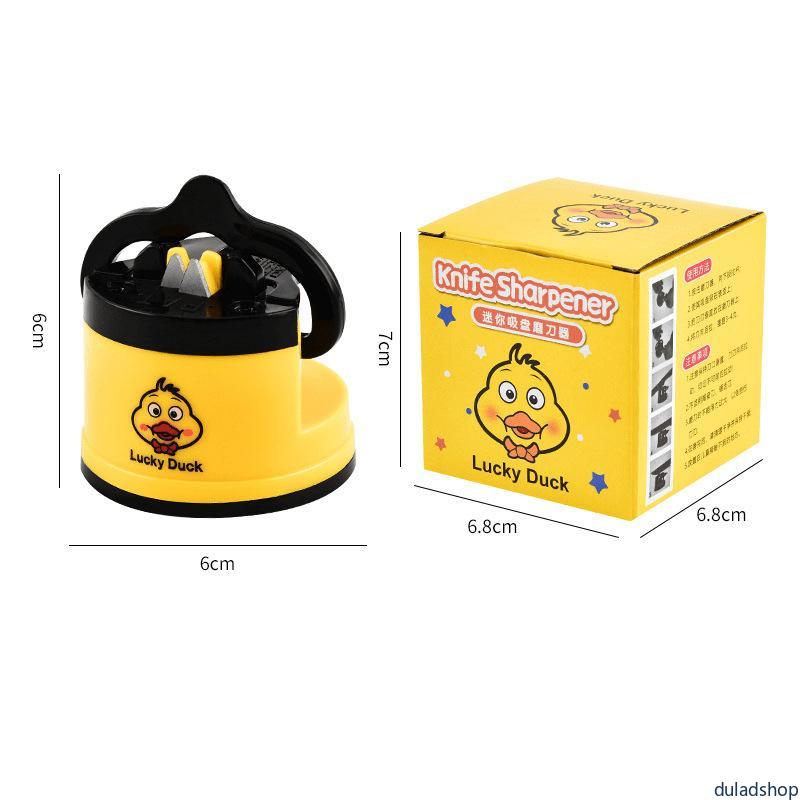 Pengasah Pisau Mini Dapur Dengan Cangkir Hisap Alat Asah Pisau Cepat Rumah Tangga Batu Asah Portable Anti Slip Praktis