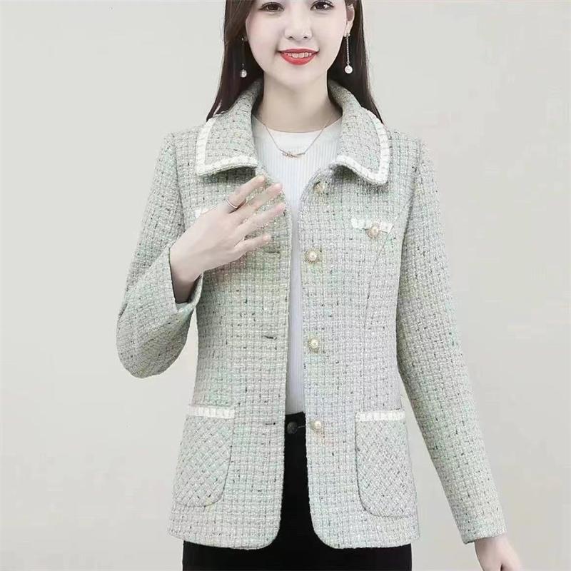 Product Introduction of Quần Áo Mùa Thu Cho Mẹ TRUNG NIÊN Hàng Mới Về Năm 2024, Áo Khoác Ngắn, Bộ Đồ Có Ve Áo, Dành Cho Phụ Nữ TRUNG NIÊN Và Cao Tuổi Top Women 1