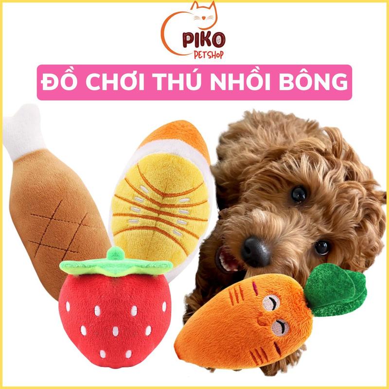 Đồ chơi cho chó gặm hình thú nhồi bông đáng yêu, kêu chút chíp giúp cún tự chơi và gặm sạch răng– Piko Petshop