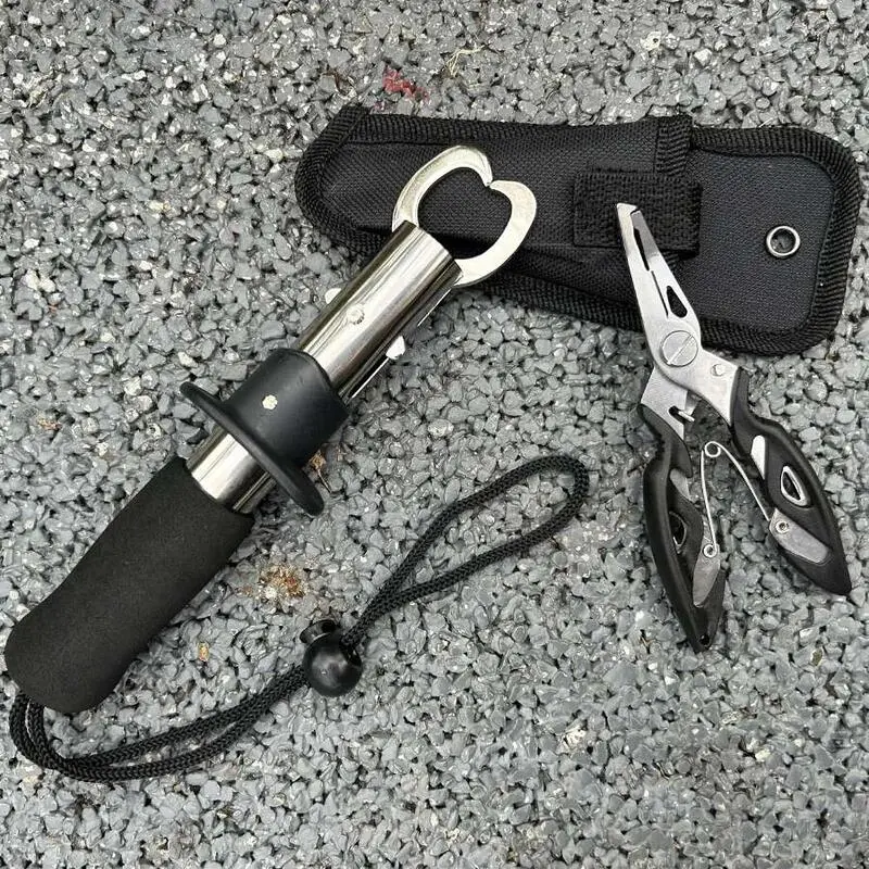Cutter Scissor Fish Gripper Plier Set Nipper Pincer Snip Fishing Lure Lipgrip Accessory Tool Clip Clamp Grabber Trigger