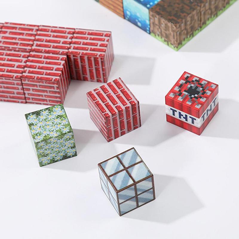 Product Introduction of MC Game Magnetic Cube Blocks Magnetic Cube Puzzle World Building Games Children's Puzzle Games 15