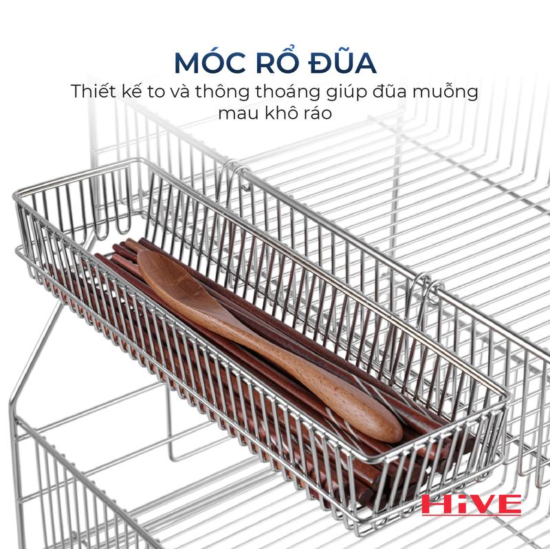 Product Introduction of Giá úp chén bát HiVE SB 1 tầng, 2 tầng Nhà Bếp 3
