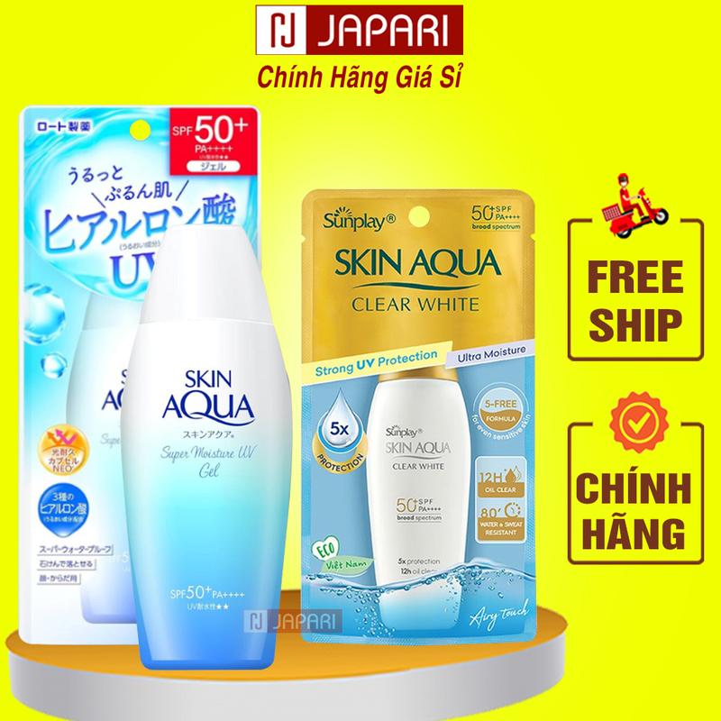 Kem Chống Nắng Skin Aqua Nhật Bản Nắp Vàng Cho Da Dầu/Hỗn Hợp-Kcn Sunplay Nội Địa Nhật Cho Da Trắng Sáng-Japari
