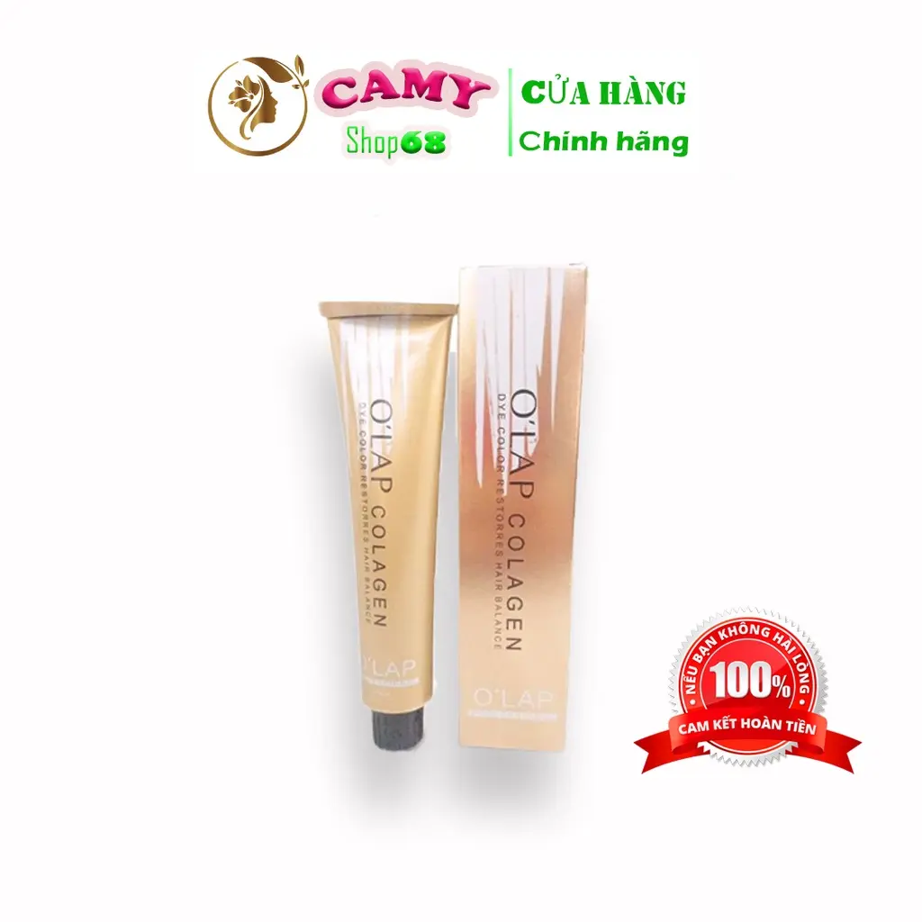 [HÀNG MỚI VỀ]Màu nhuộm tóc OLAP COLLAGEN nhuộm tóc không tẩy lên từ nền đen tự nhiên