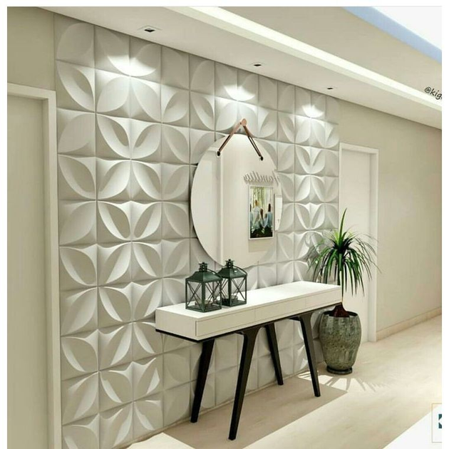 Kit 100 Placas3D Revestimento de Parede PVC Painel 3D
